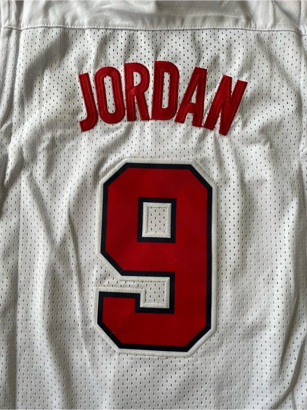 Michael Jordan #9 Dream Team USA Basketball Jersey White Navy L